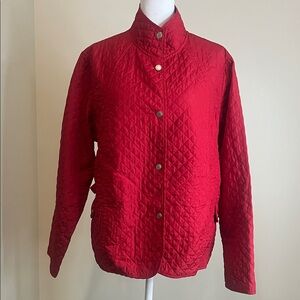 Elegant Red Quilted Women's Puffer Jacket